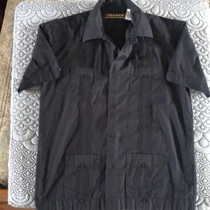 Boys Cubavera black shirt, size M (8)